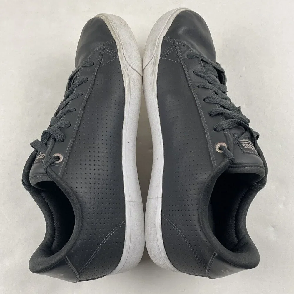 Adidas NEO Daily QT Cloudfoam Shoes Women’s 7.5 Black Leather Sneakers Skate